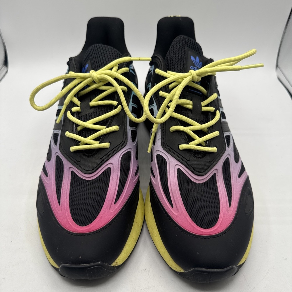 Adidas ZX 2K Boost 2.0 Men's Athletic Sneakers Black Yellow Ink GY8283 Size 9.5 - Picture 2 of 6